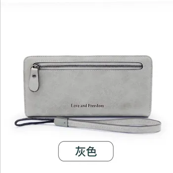 

Wallets Women High Capacity Long PU Leather purses Female Card Wallet Ladies Zipper Clutch Coin Purse wrist strap phone bags #30