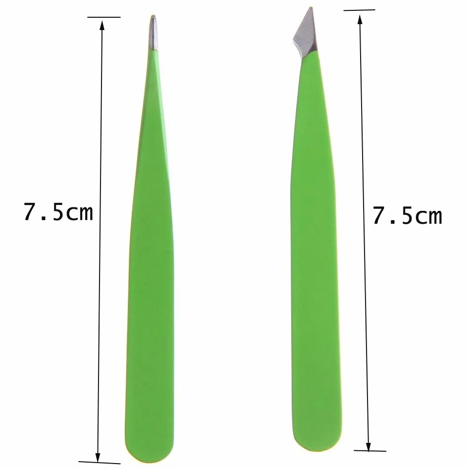 

2Pc/Set New Women's Stainless Steel Hair Removal Eyebrow Tweezer Beauty Makeup Tool