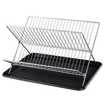 

Steel Foldable X Shape 2-Tier Shelf Dish Drainers With Drainboard