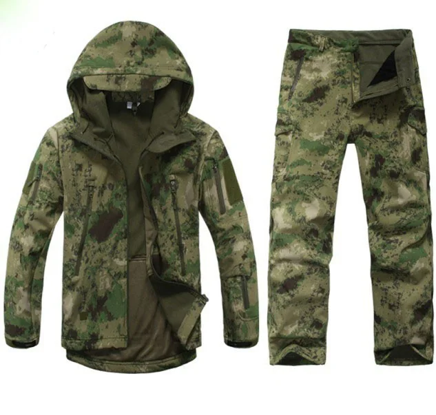 Охотничья одежда TAD gear мягкая оболочка камуфляжная тактическая куртка набор армейское водонепроницаемое пальто Военная куртка брюки страйкбол пейнтбол
