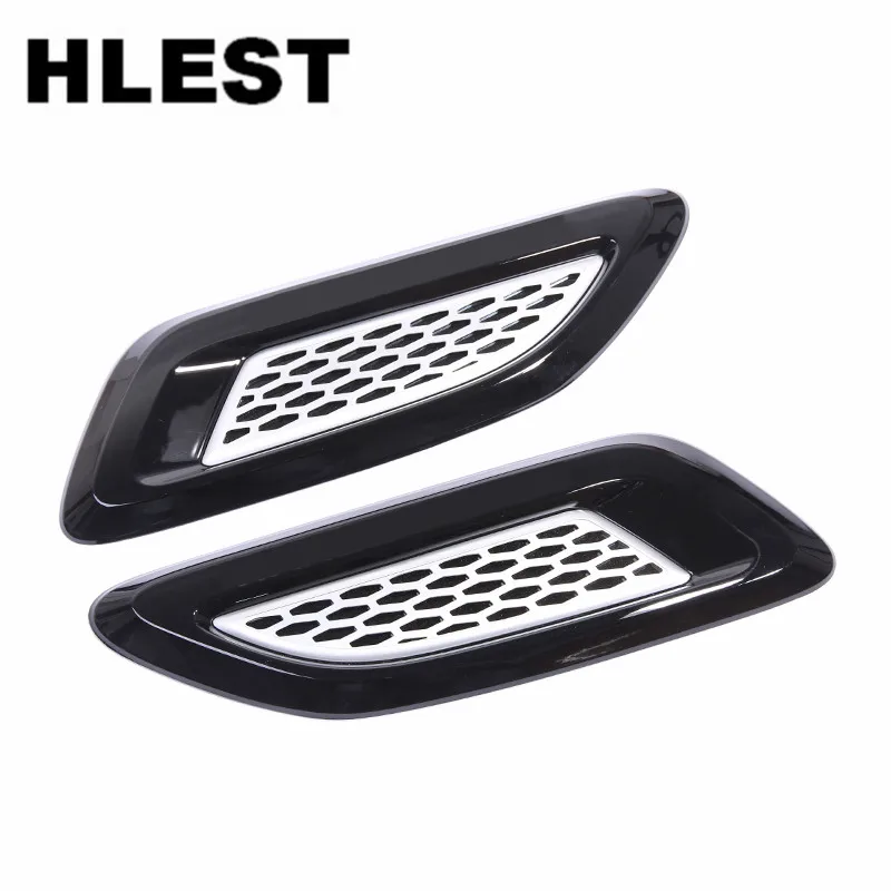 2pcs ABS Black Silver Slat Air Vent Outlet Cover Trim for Land Rover Discovery 4 Freelander