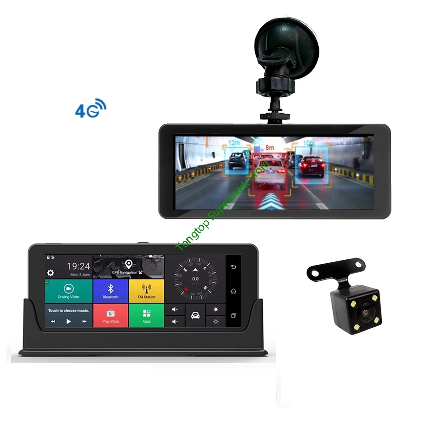 6 86 Touch 4G Android wifi GPS Full HD 1080P Video Recorder Dual Lens Registrar Dash