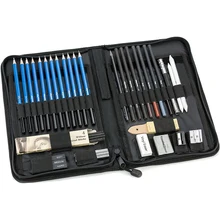 40 шт. рисунок удобный с застежкой-молнией сумка Школьный студенческий подарок живопись для детей эскиз карандаши набор путешествия художественные принадлежности ремесло