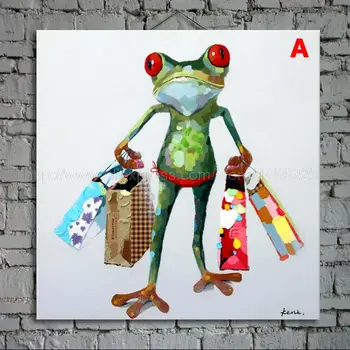 

Frog abstract animal oil painting roller blinds wall modern beautiful gifts office background wall decoration oil paintings