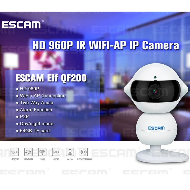 

Baby Monitor 960P HD Wireless IP Camera Home P2P Night Vision Mini Robot WiFi Camera Network Audio Indoor Security Surveillance