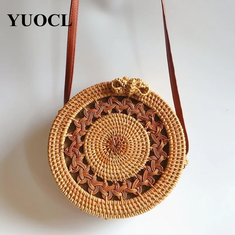 

Summer Crossbody Bags For Women 2018 Luxury Handbags Women Bags Designer Famous Brand Ladies round Beach Bag Wicker Straw Bag