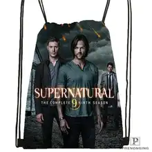 Индивидуальная сверхъестественная походная сумка на шнурке, милый рюкзак для детей(черная спинка) 31x40 см#20180611-02-90