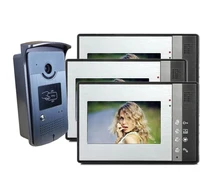 Freeship de dhl 7 Pulgadas Cámara Video de la Puerta Del Intercomunicador Del Teléfono de puerta de Intercomunicación visual timbre Altavoz de Seguridad A Prueba de agua de Visión Nocturna
