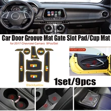Автомобиль анти-Грязная подкладка для chevrolet CAMARO автомобиль-Стайлинг автомобиля ворота Слот коврик дверной коврик/чашка коврик анти-нескользящие коврики 9 шт./лот