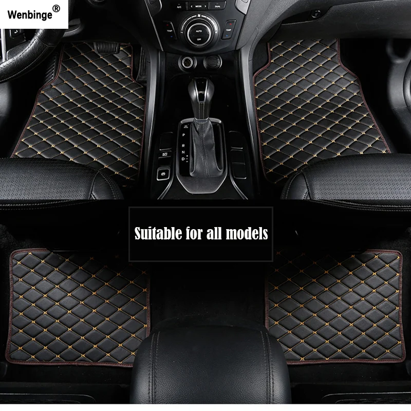 Billig Wenbinge auto boden matte Für bmw f10 x5 e70 e53 x4 f11 x3 e83 x1 f48 e90 x6 e71 f34 e70 e30 wasserdichte zubehör auto teppich