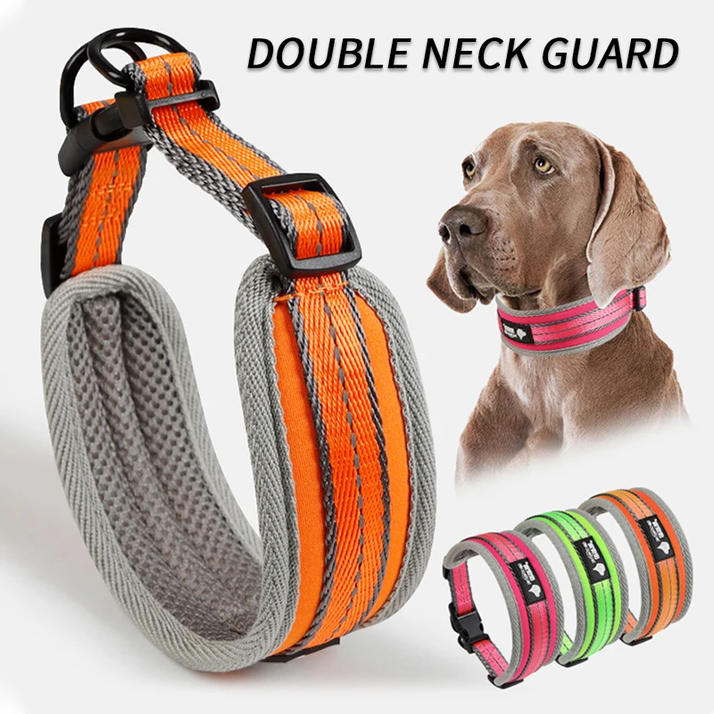 

Dog Collar Personalized Custom Adjustable Nylon Dog Collars Name ID Tags for Medium Large Dogs Pitbull Bulldog Beagle Shar Pei