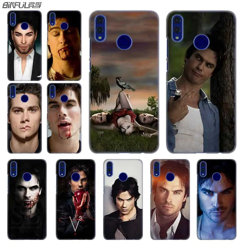 

BINFUL Fashion luxury Phone cose cover for Huawei Honor 7C 8 8X 9 Lite 10 4C 5X 6 6X 6C 7a Pro 7X Diaries Damon Ian Somerhalder