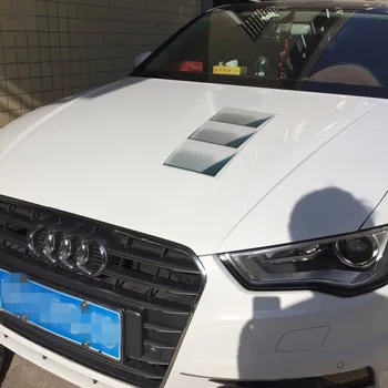 

1 Pair Vinyl Car Wrap 3D Funny Car Stickers Styling Hood Modified Simulation Vent Air Flow Fender Chrome Glue Sticker Decal