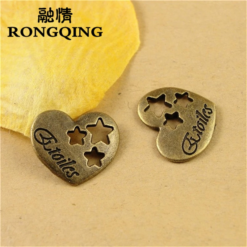 RONGQING 50 шт./лот 19*16 мм подвеска для любимой карты французские буквы квадратные