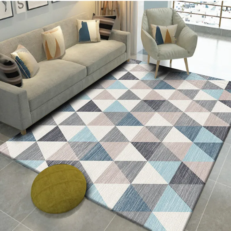 Nordic Geometric Carpets For Living Room Home Decor Carpet Bedroom Sofa Coffee Table Rug Study Room Floor Mat Modern Rugs