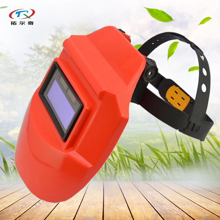 

red Welding Helmet auto darkening Solar and Lithium Cell Welding Mask Half Face cool summer easy control comfortable MP03(1100)