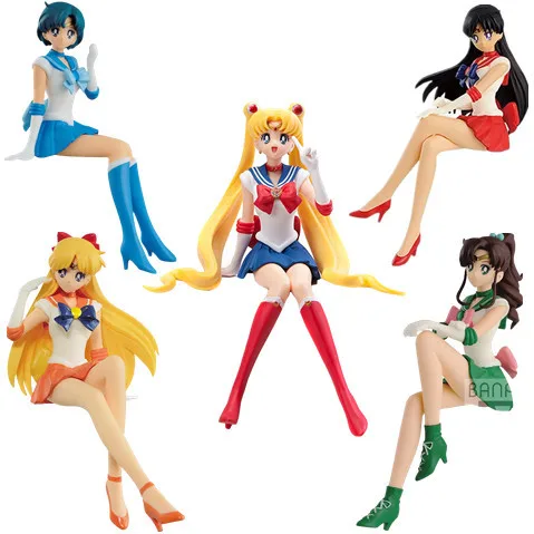 Аниме Sailor Moon Mini Меркурий Венера Юпитер Марс 5 стилей ПВХ фигурки модель игрушек 12