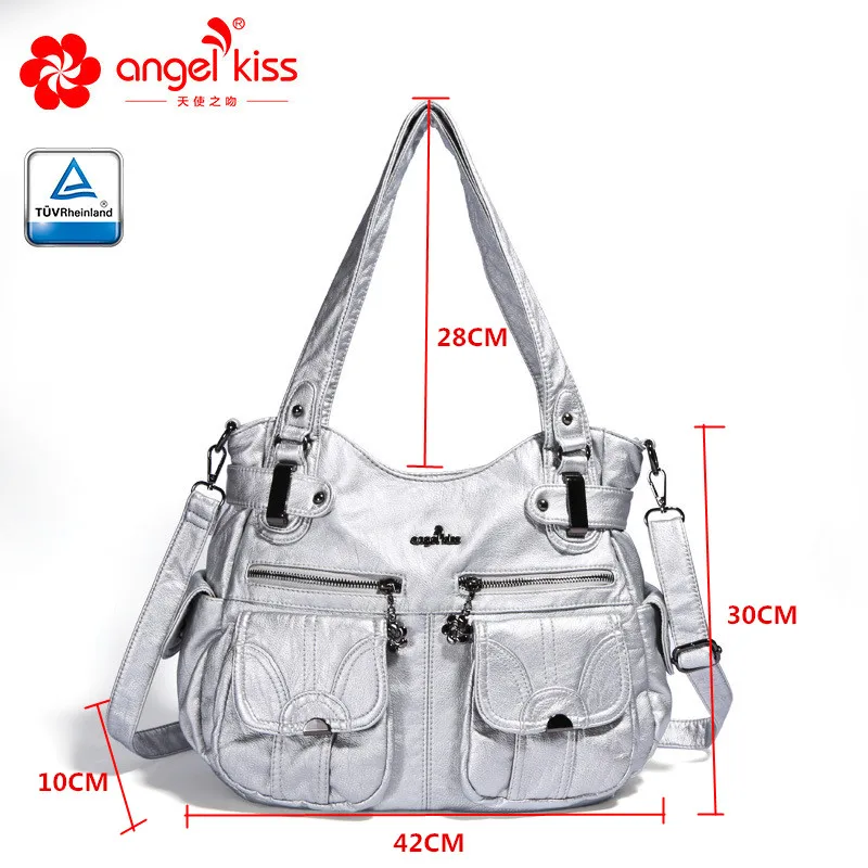 Angelkiss Фирменная новинка Женская сумка через плечо женская повседневная большая сумка высокого качества из искусственной кожи женская сумка-хобо