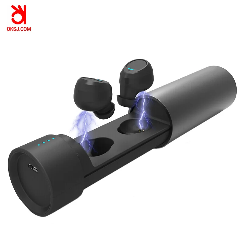 

OKSJ ES62 Bluetooth 4.2 Wireless Earphones TWS earphone Hi-Fi Stereo Waterproof earphone with Built-in Microphone Charging Box