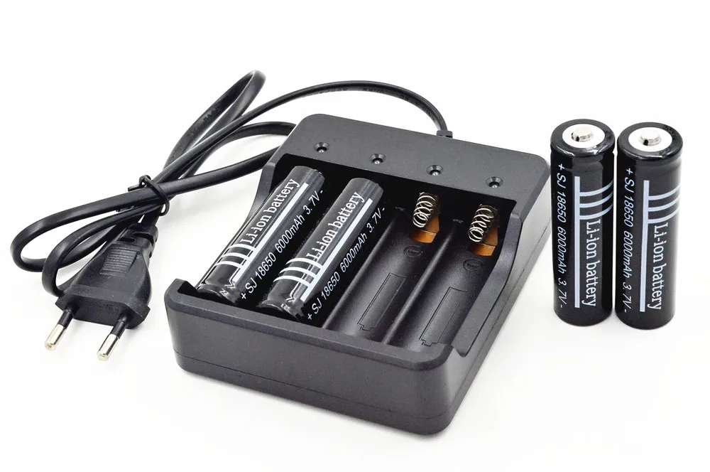 4 шт. литий ионные аккумуляторные батареи 18650 3 7 в 6000 мАч|eu us|us eubattery charger |