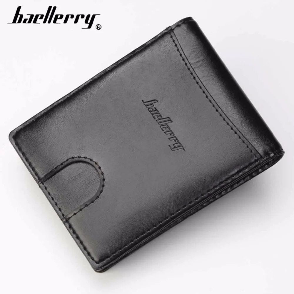baellerry Small Men Wallets Coin Pocket PU Leather Male Purse Short