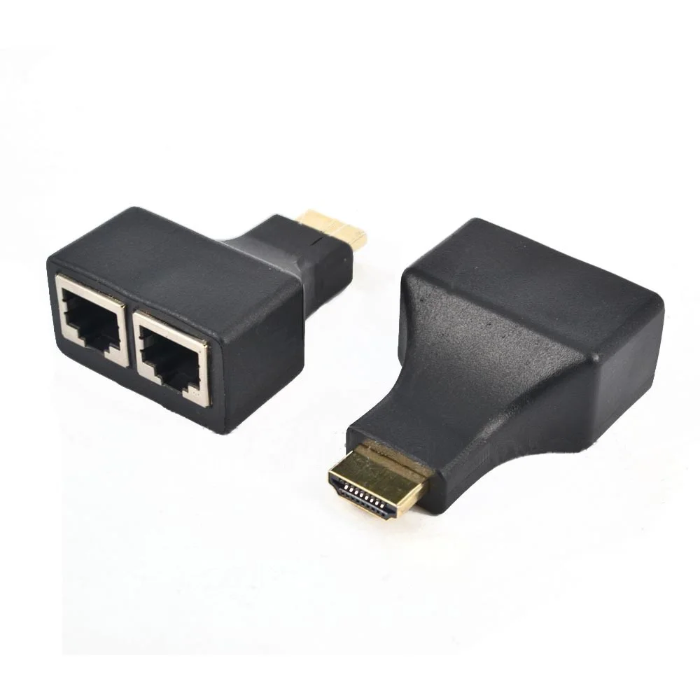 1 пара 2 шт Full HD 1080P 3D HDMI удлинитель от CAT5E CAT6 сетевой кабель Расширение сигнала до 30