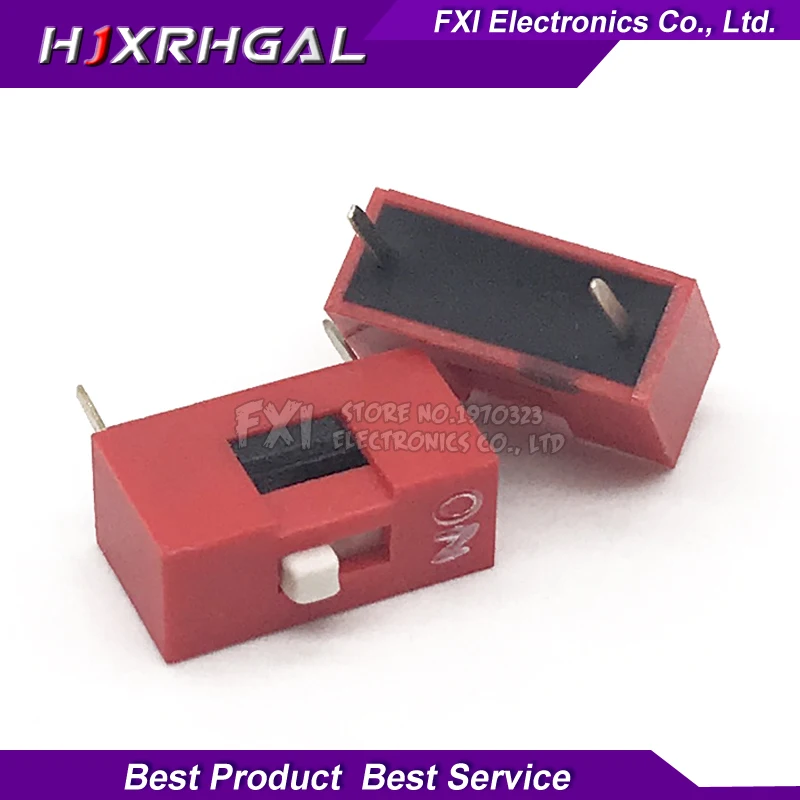 

10PCS Slide Type Switch Module 1-Bit 2.54mm 1 Position Way DIP Red Pitch NEW