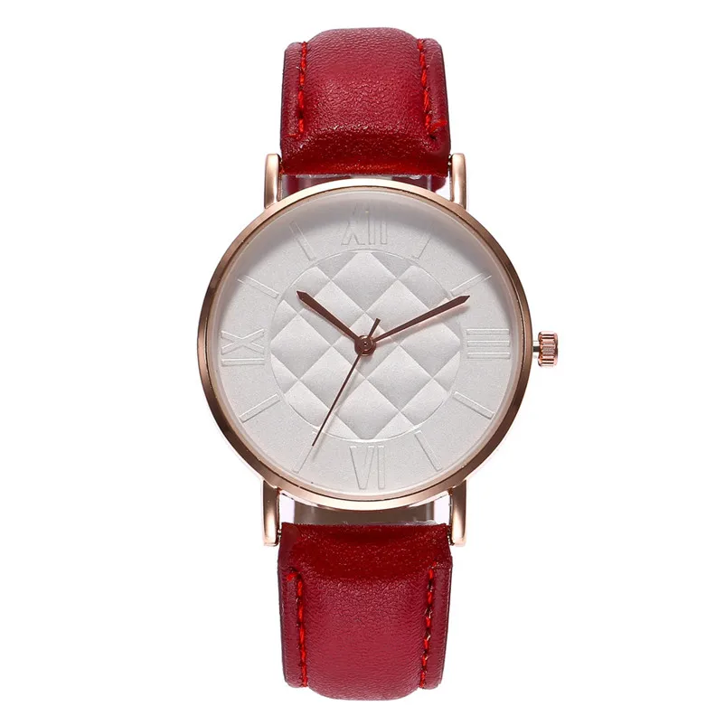 Women's watches brand luxury fashion ladies watch Roman Numerals Leather Analog Quartz Wrist Watches Clock Reloj mujer 3M30#N (8)