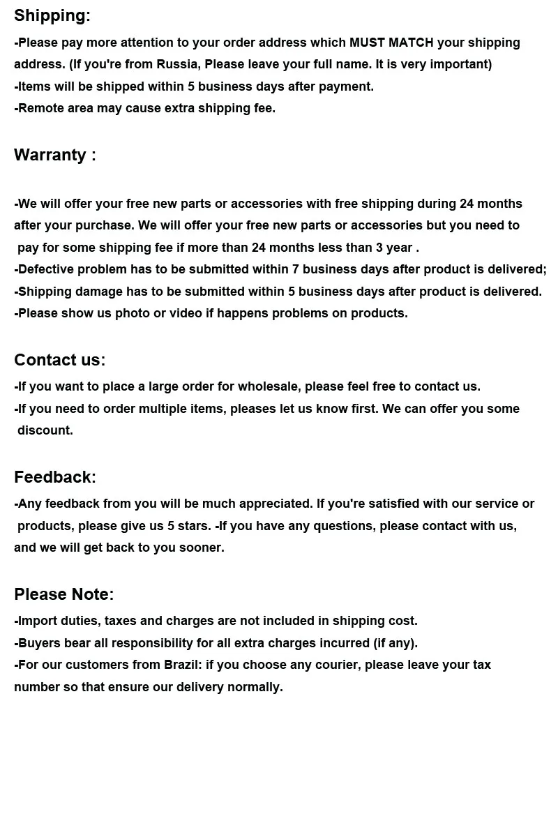 warranty