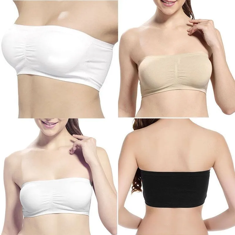 Женский бюстгальтер без бретелек Deportes Bandeau Crop Top комфорт бюстгальтер трубы спандекс Бюстгальтер S-XXL