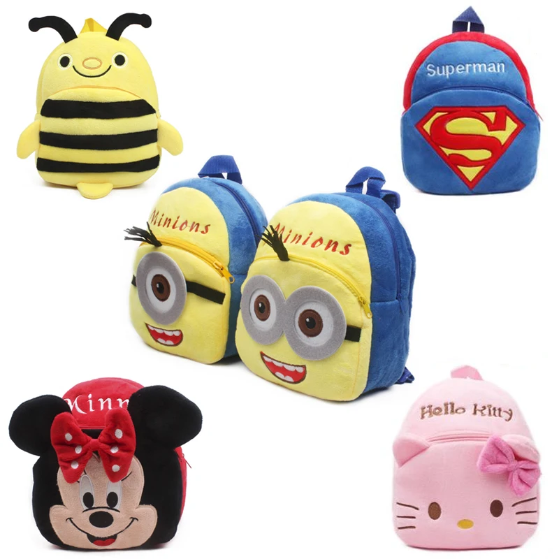 New cute cartoon kids plush backpack toys mini schoolbag Children's gifts kindergarten boy girl baby student bags lovely Mochila
