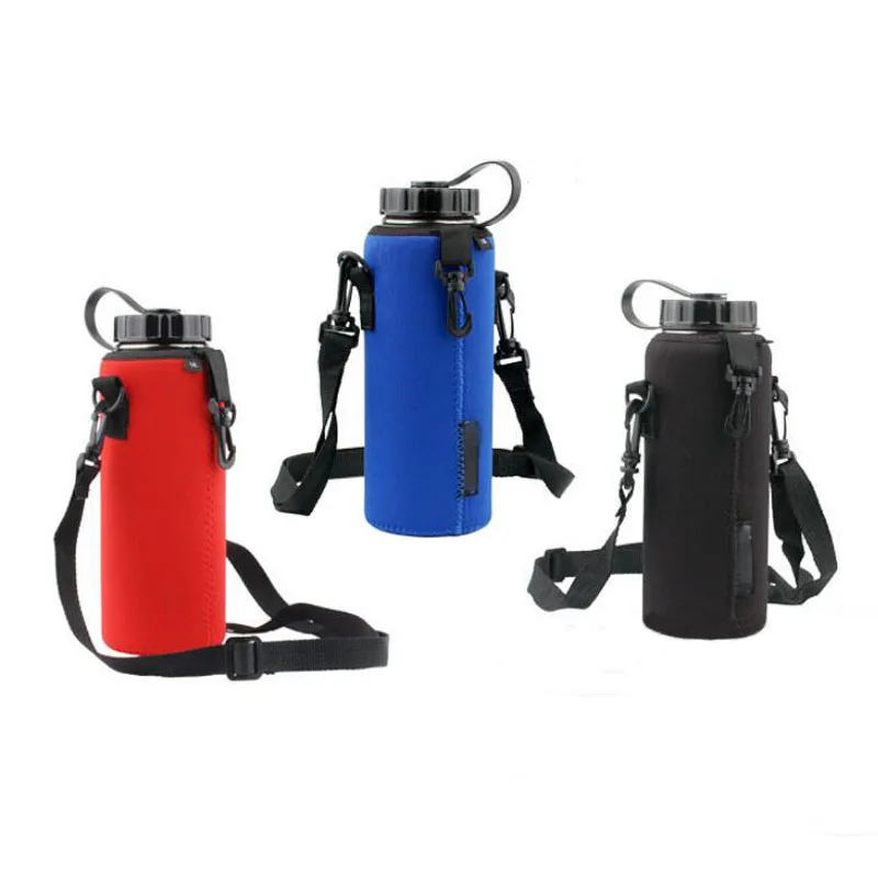 Flash Deal 1000ML Water Bottle Cover Bag Pouch Water Bottle Carrier Insulated Bag Pouch Holder Shoulder Strap Bicycle Riding Accessories 4