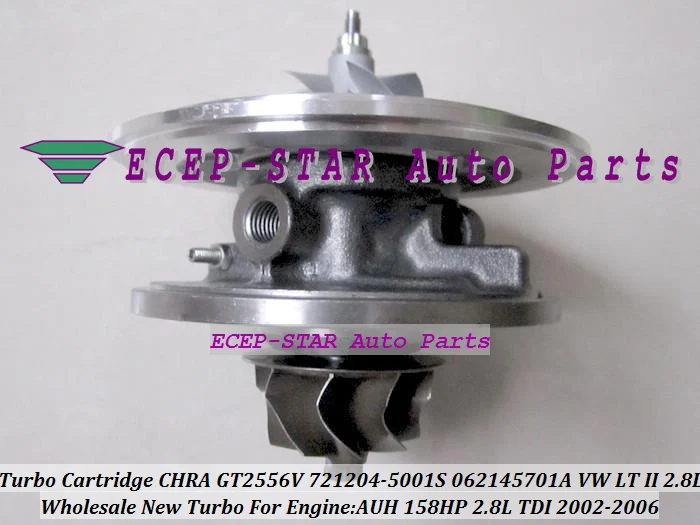 GT2556V 721204-0001 721204-5001S 062145701A Turbocharger Turbo Cartridge CHRA Core Volkswagen LT II 2002-2006 2.8L TDI AUH 158HP (4)