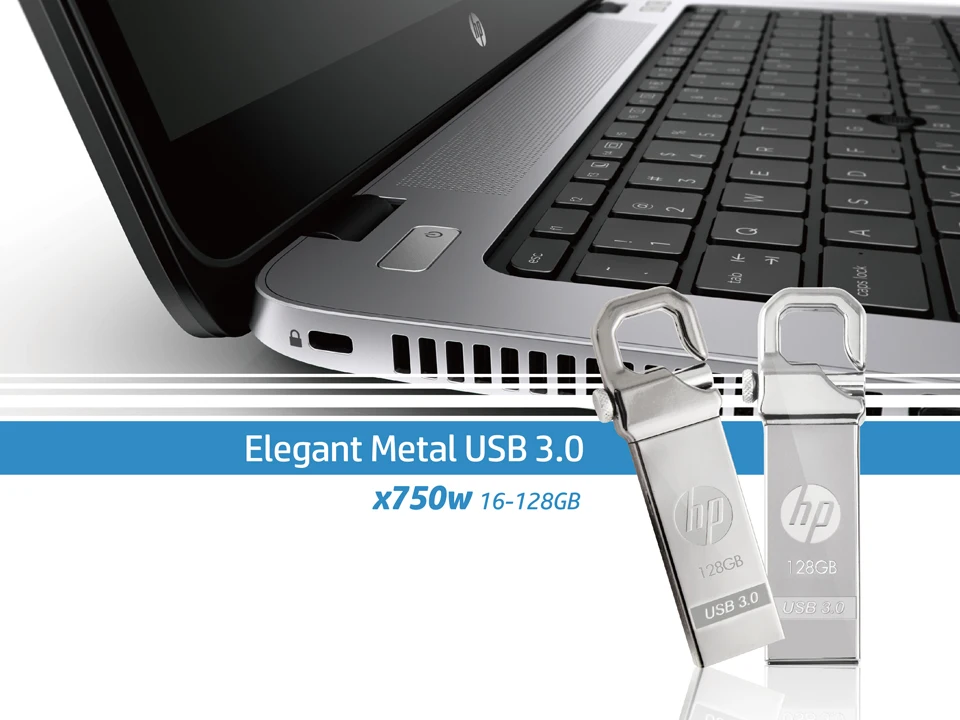 HP x750w USB Flash Drive USB 3.0 флешка 64 ГБ Высокая Скорость Элегантный металл USB Stick 64 ГБ Флешки Флэш-Накопитель Индивидуальный Логотип Pen drive