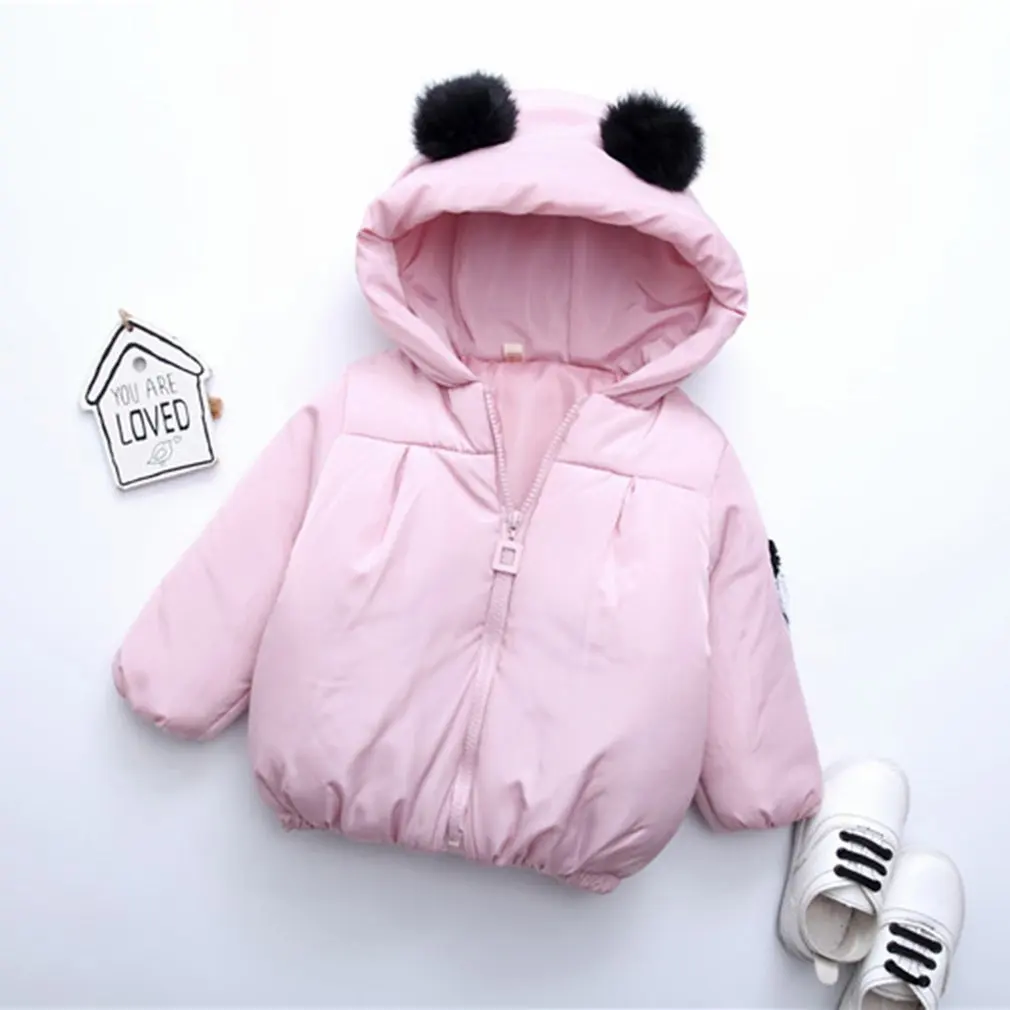 Children Coat Baby Girls Winter Coats Long Sleeve Coat Girl's Warm Baby Jacket Winter Outerwear Cartoon Fleece