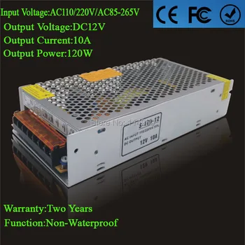 

Supernova Sale Power Supply 12V 10A120W Power Led Driver AC110/220V For Strip Light or Modules Lamps Wholesale 1pcs/lot