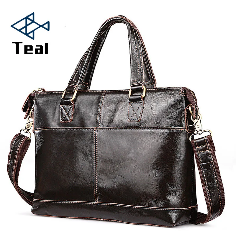 Men's Briefcase Genuine Leather Business Vintage High Quality leather