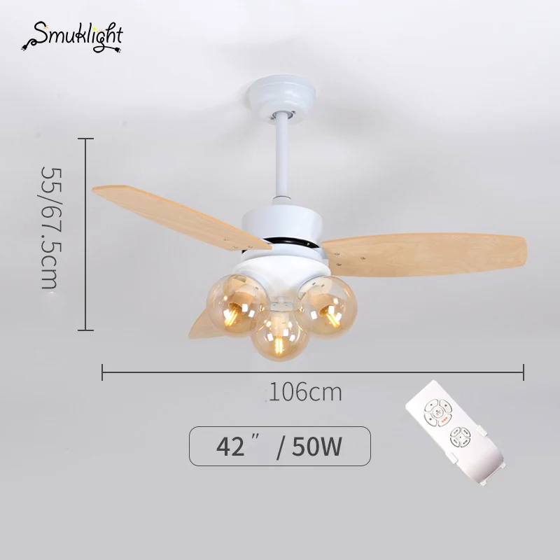 Черный винтажный потолочный светильник с дистанционным управлением Ventilador De Techo 220 вольт потолочный светильник для спальни лампа E27 лампы - Цвет лезвия: 42inches