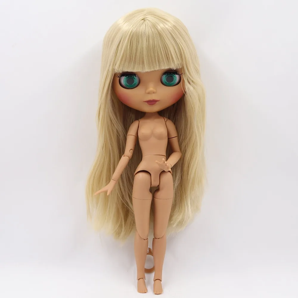 Neo Blythe Doll with Blonde Hair, Dark Skin, Matte Cute Face & Factory Jointed Body 5