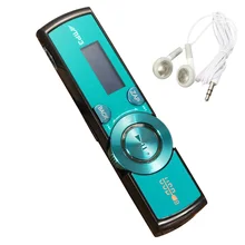 LCD USB MP3-плеер FM радио плеер Поддержка 16 Гб Micro SD/TF карта с наушниками 5 видов цветов(China)
