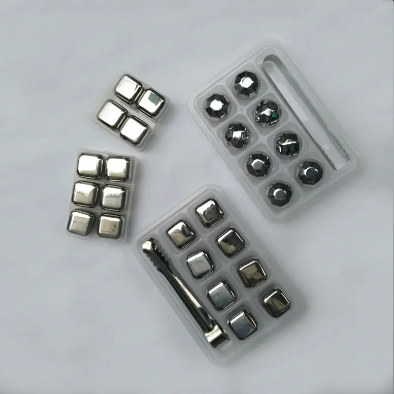 

Stainless Steel Whisky Stones Ice Cubes Glacier Whiskey Cooler Rocks Ice Wine Stone