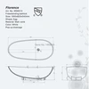 1800 X 820 X 540 MM PAZZO STONE SOLID SURFACE FREESTANDING BATHTUB EXTERNAL BLACK INSIDE WHITE OVAL CORIAN SOAKING TUB 1005A 5