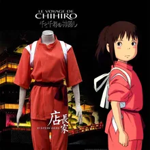 Hot New Anime Spirited Away Ogino Chihiro Cosplay Costumes Men Women Children Clothing Red Cosplay Suit Cartoon Support Custom totoro anime cosplay backpack ogino chihiro cartoon canvas travel backpacks shoulders school bag best students gifts