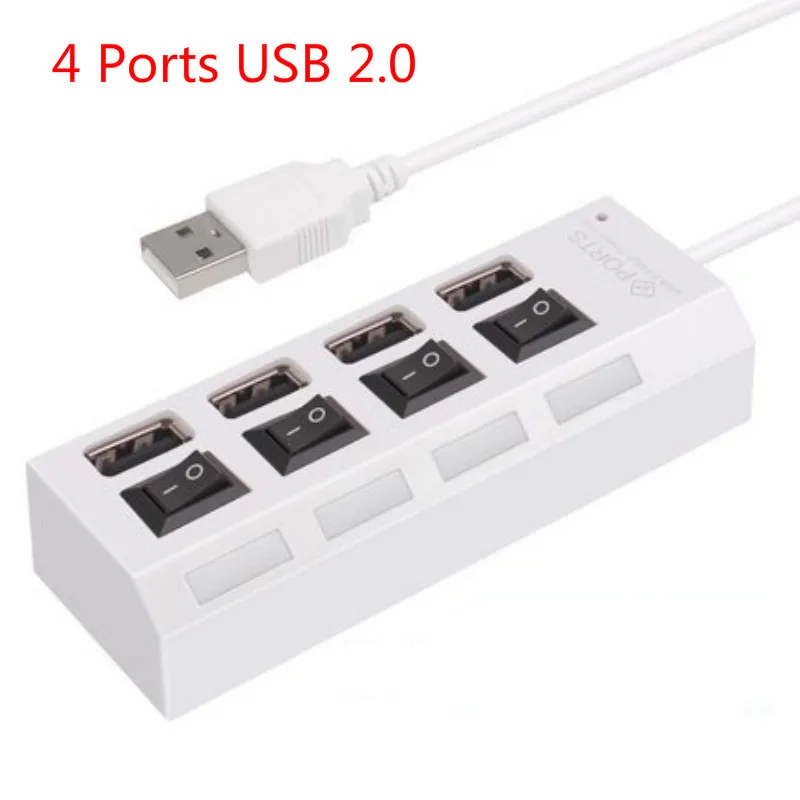 USB 3,0 концентратор 2,0 концентратор Мульти USB разветвитель 4/7 порт расширитель несколько USB 3 Hab с адаптером питания USB3.0 концентратор с переключателем для ПК