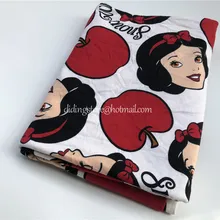 100*135 см яд apple Белоснежка Принцесса трикотажные хлопковые ткани для пошива diy Пэчворк детская одежда