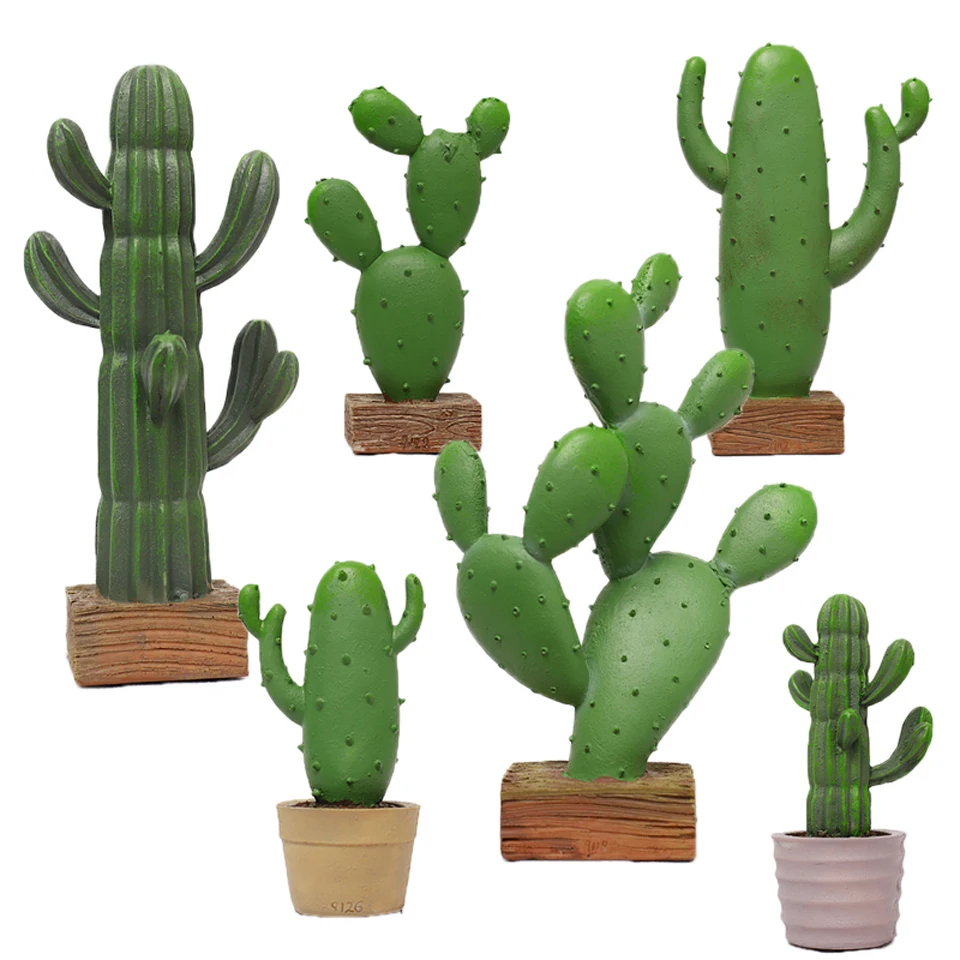 

Nordic Plant Home Furnishings Resin Cactus Statue Living Room Dining Room Bedroom Tv Cabinet Creative Desktop Decoration