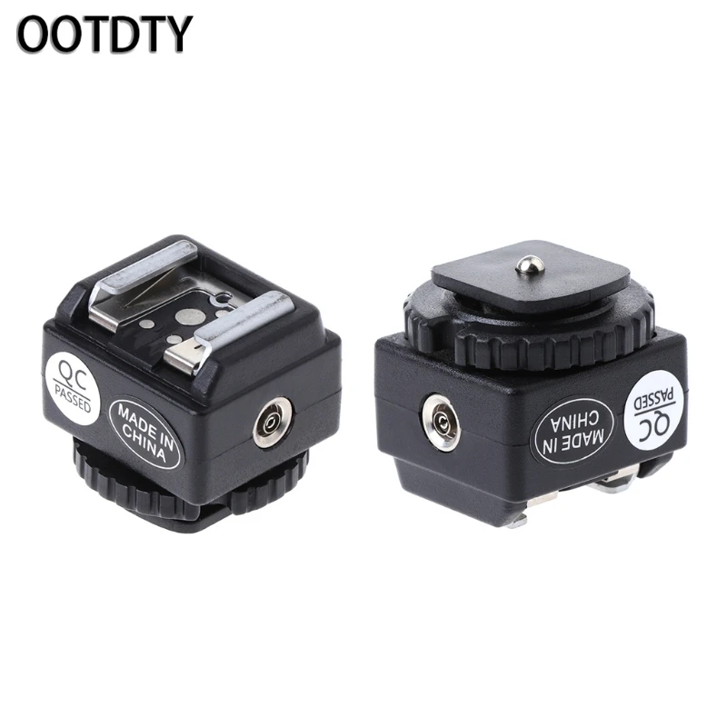 

OOTDTY C-N2 Hot Shoe Converter Adapter PC Sync Port Kit For Nikon Flash To Canon Camera