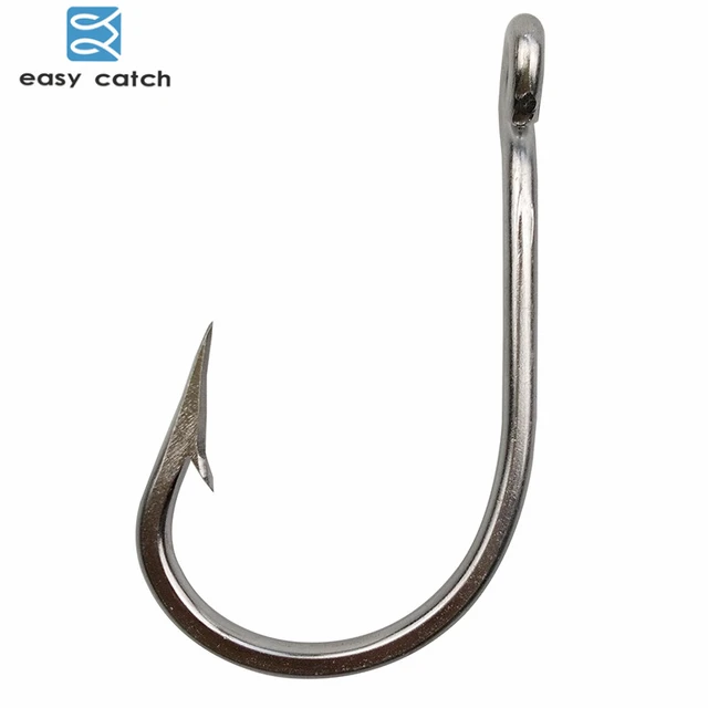 Easy Catch 10pcs 7691 Stainless Steel Sharp Big Thick Tuna Fishing