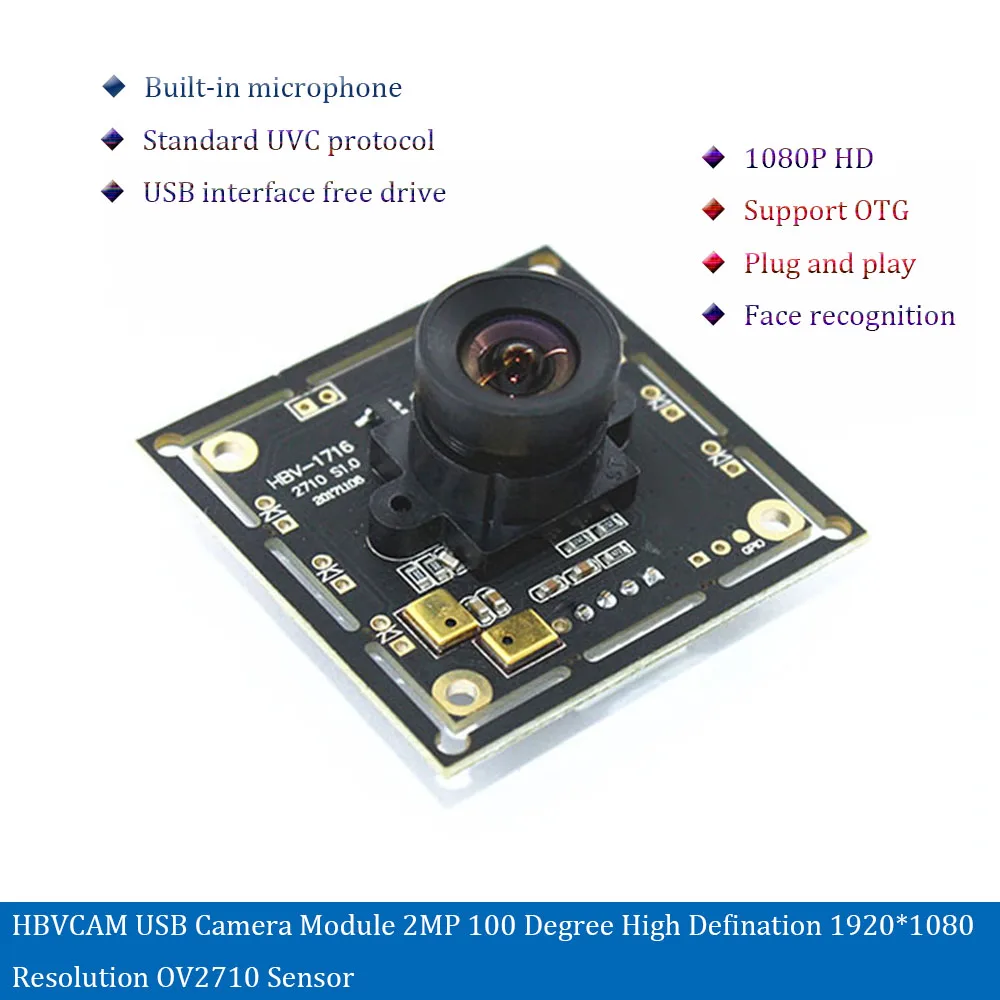 2MP OV2710 Full HD 1080P Cmos модуль камеры 1920*1080 Разрешение 100 градусов usb веб-камера