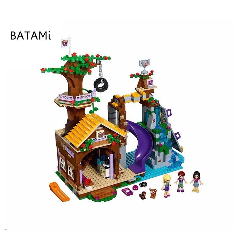 

Compatible With Lego 41122 01047 784Pcs Friends Adventure Camp Tree House Building Blocks Figures Model Bricks Girl Toys